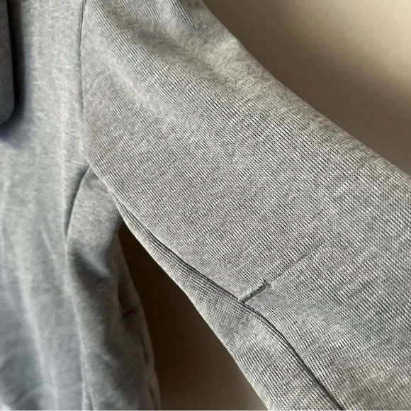 NIKE DRI-FIT Sweatshirt Women M Gray Zip Up Hooded Funnel Neck Thumb Hole - Picture 10 of 16